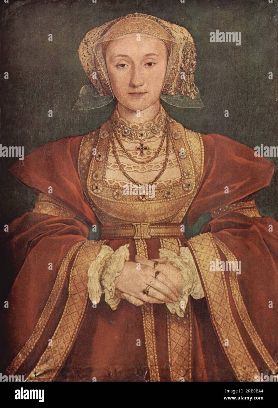 Das Porträt von Anne von Cleves 1539; Deutschland von Hans Holbein dem Jüngeren Stockfoto