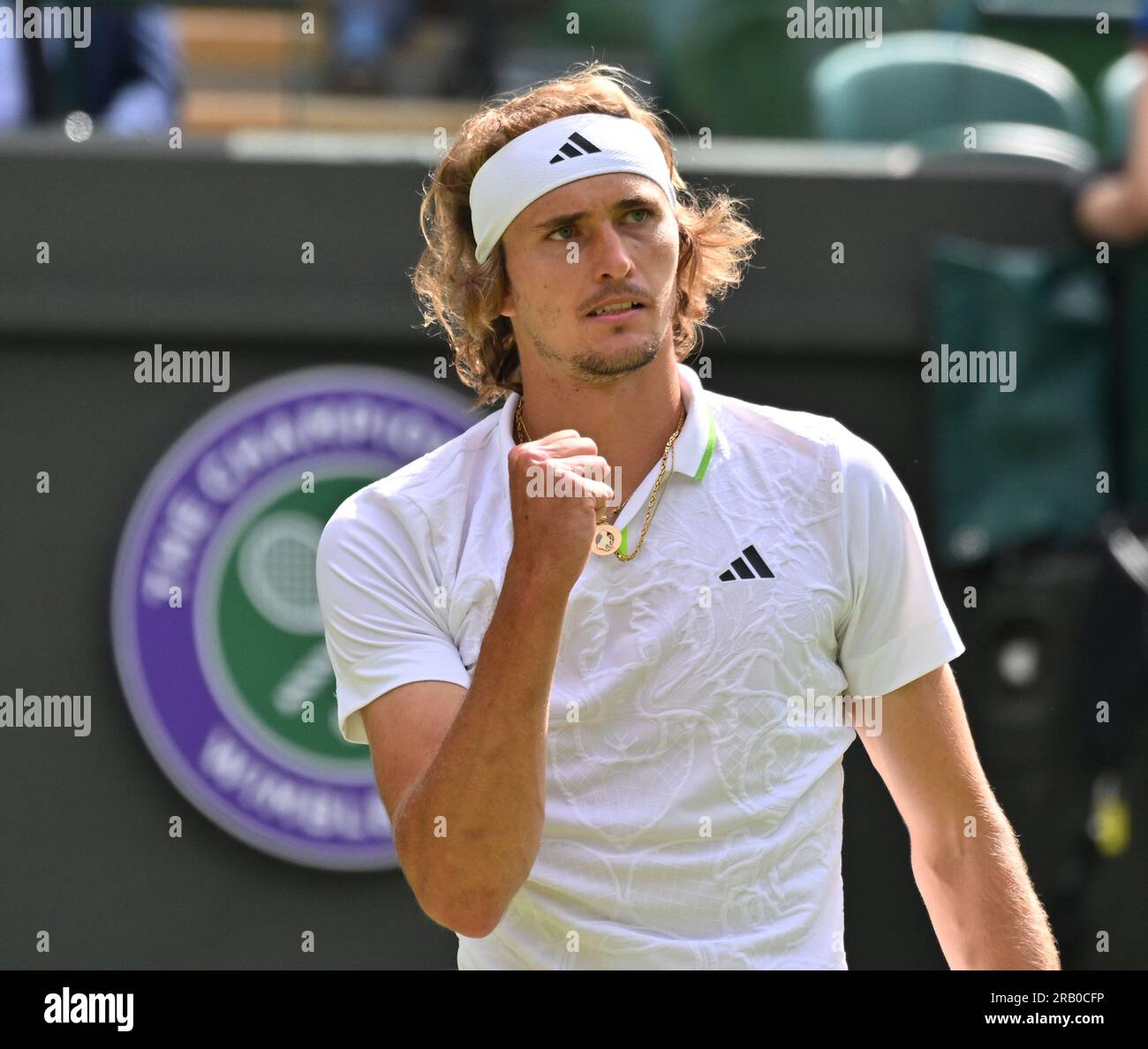 London, Gbr. 06. Juli 2023. London Wimbledon Championships Day 4 05//07/2023 Alexander Zverev (GER) gewinnt die zweite Runde des Spiels. Guthaben: Roger Parker/Alamy Live News Stockfoto