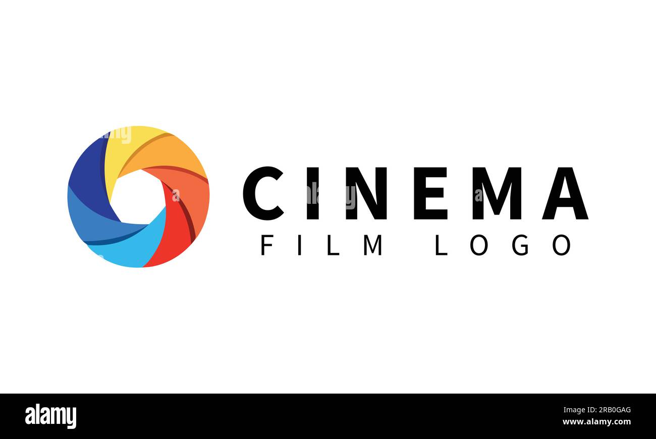 Cinema Camera Logo Design Abstraktes Camera Shutter Logotype Recording Stock Vektor