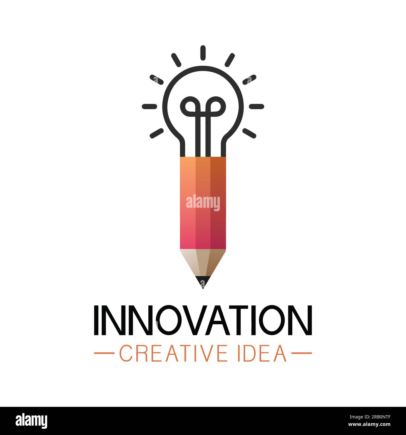 Creative Innovation – Idea Logo-Design Stock Vektor