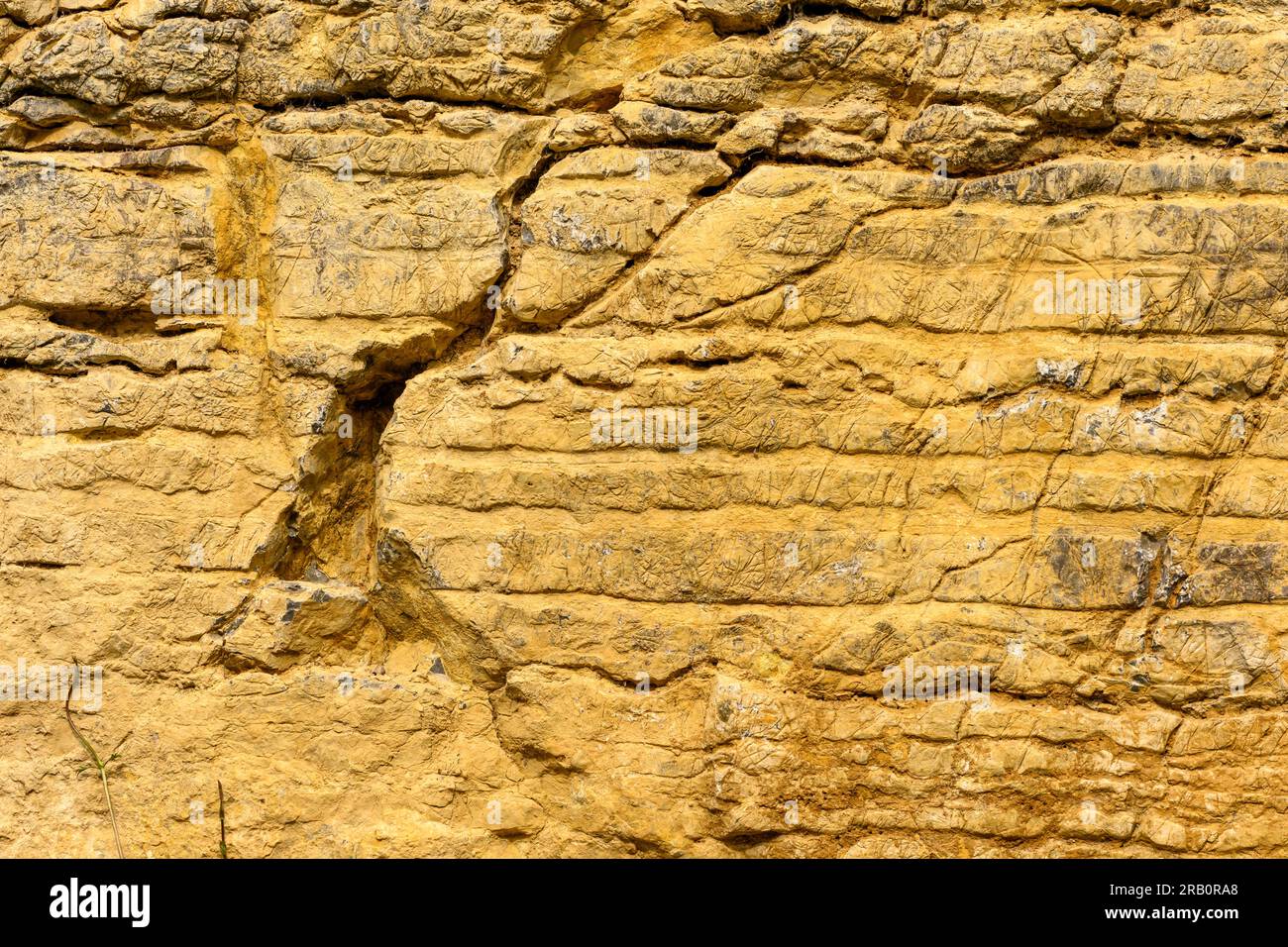 Alte Kalksandsteinbrüche Stockfoto