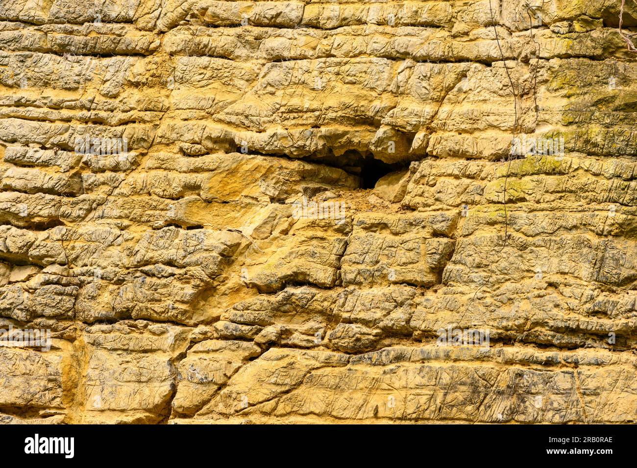 Alte Kalksandsteinbrüche Stockfoto