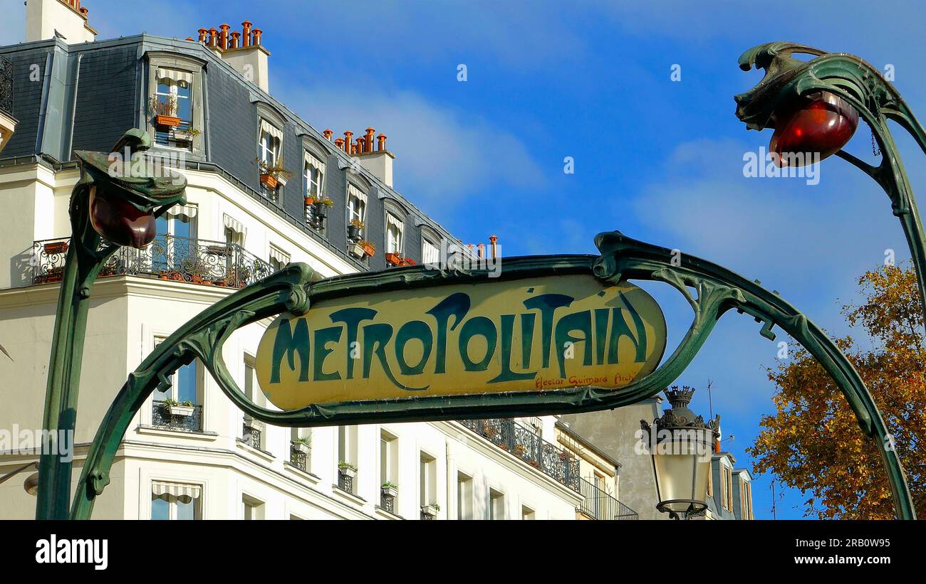 U-Bahn-Station, Paris, Ville de Paris, Ile de France, Frankreich Stockfoto