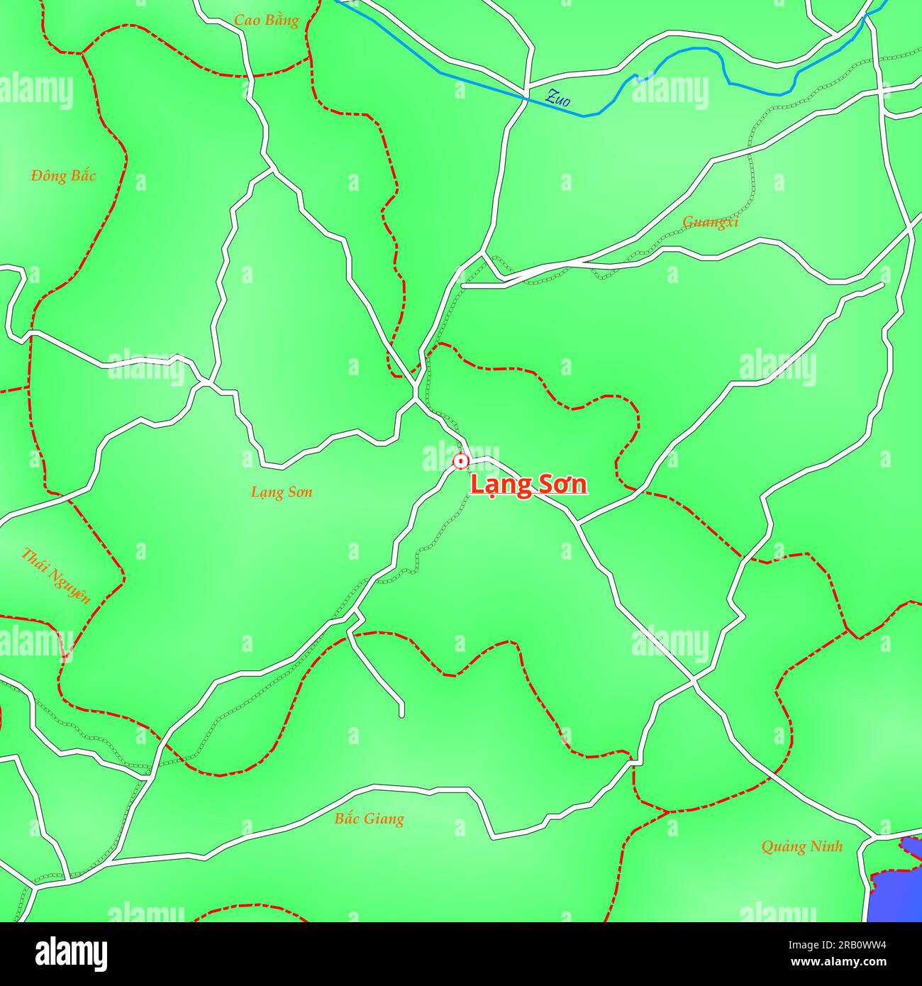Karte der Stadt Lạng Sơn in Vietnam Stockfotografie Alamy