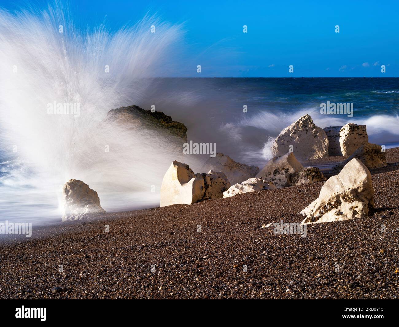 Plage du Tilleul, Normandie Stockfoto