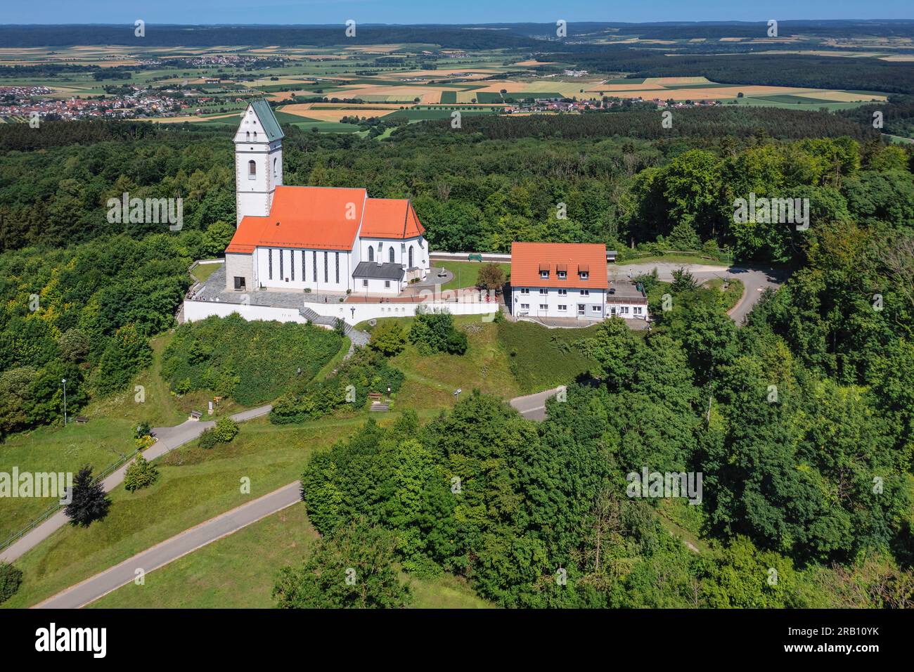 Wallfahrtskirche St. John Baptist am Bussen, Offingen, Oberschwabien, Baden-Württemberg, Deutschland Stockfoto