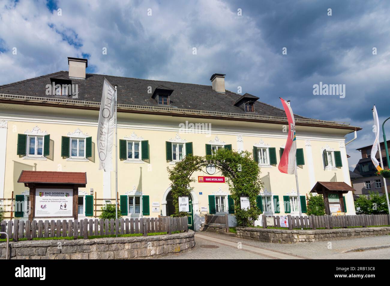 Bad Goisern am Hallstättersee, Handwerkhaus in Salzkammergut, Oberösterreich, Österreich Stockfoto