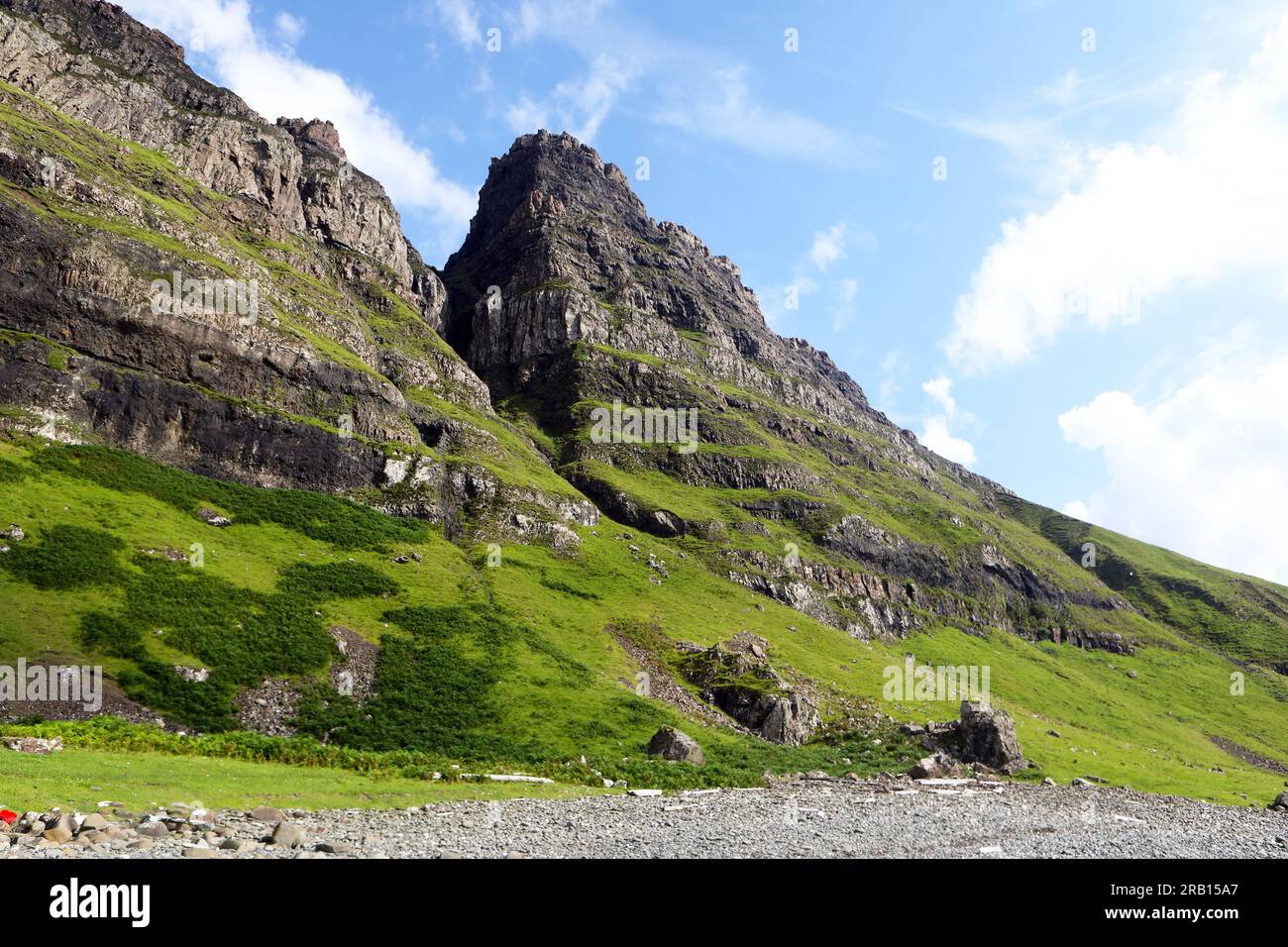 Die zerklüftete Küste und dünn besiedelte Gegend der Halbinsel Ardmeanach auf der Insel Mull, Schottland Stockfoto