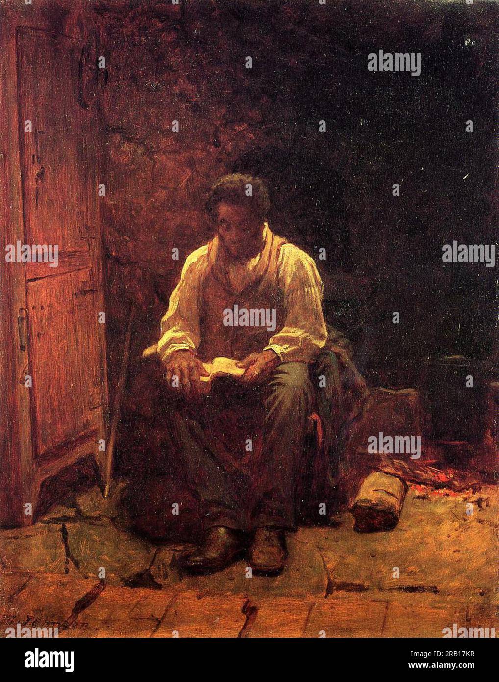 Der Herr ist My Shepherd 1863 von Eastman Johnson Stockfoto