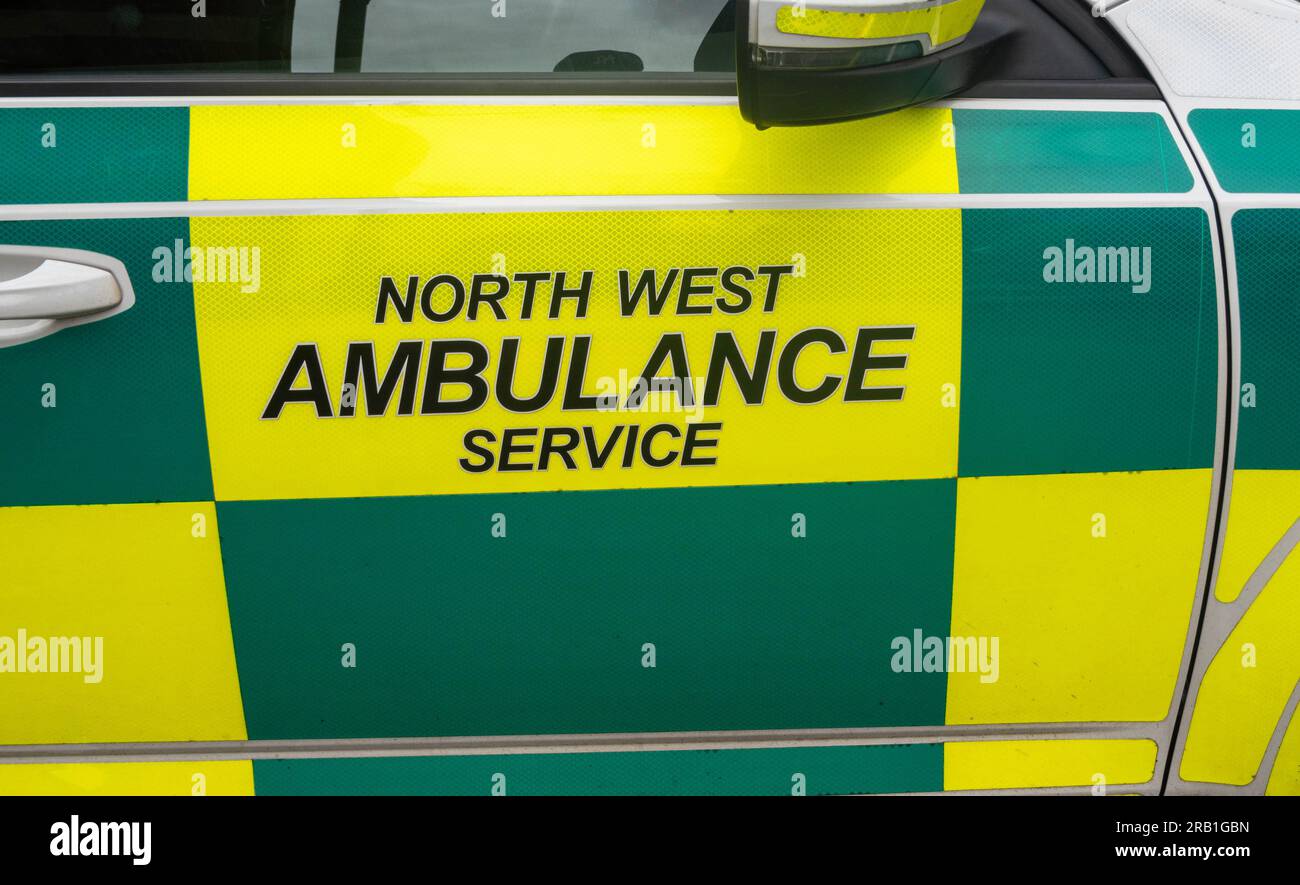 North West Ambulance Service Car in Liverpool Stockfoto