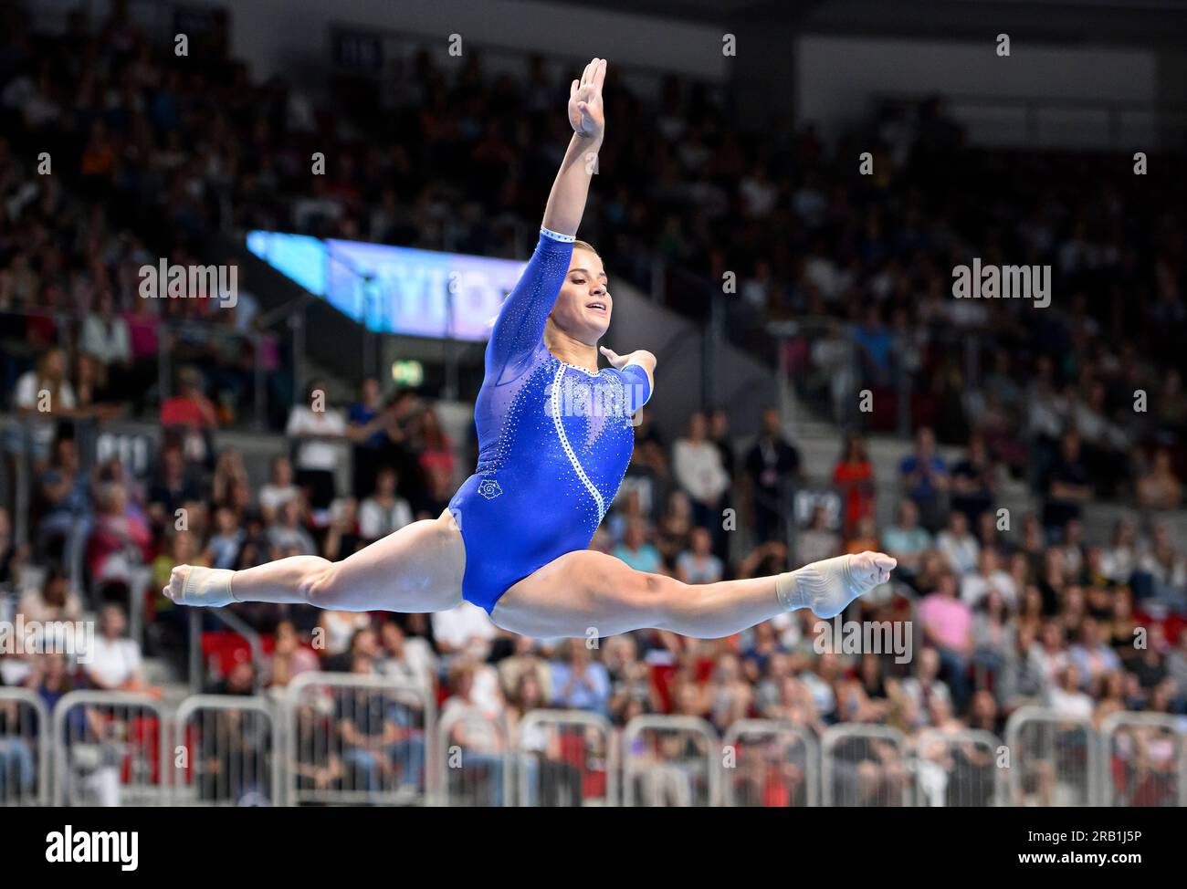 Gewinner Elisabeth SEITZ (MTV Stuttgart/1. Platz): Action, Ground, Gymnastik für alle Frauen am 6. Juli 2023 in Düsseldorf. Das Finale 2023 Rhein-Ruhr von 06,07 bis 09.07.2023 Stockfoto