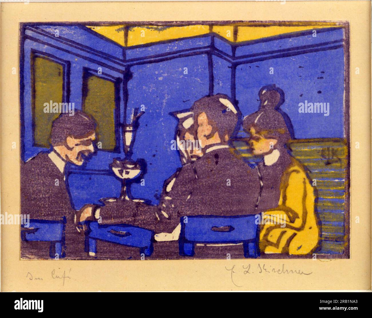 Das Café 1904 von Ernst Ludwig Kirchner Stockfoto