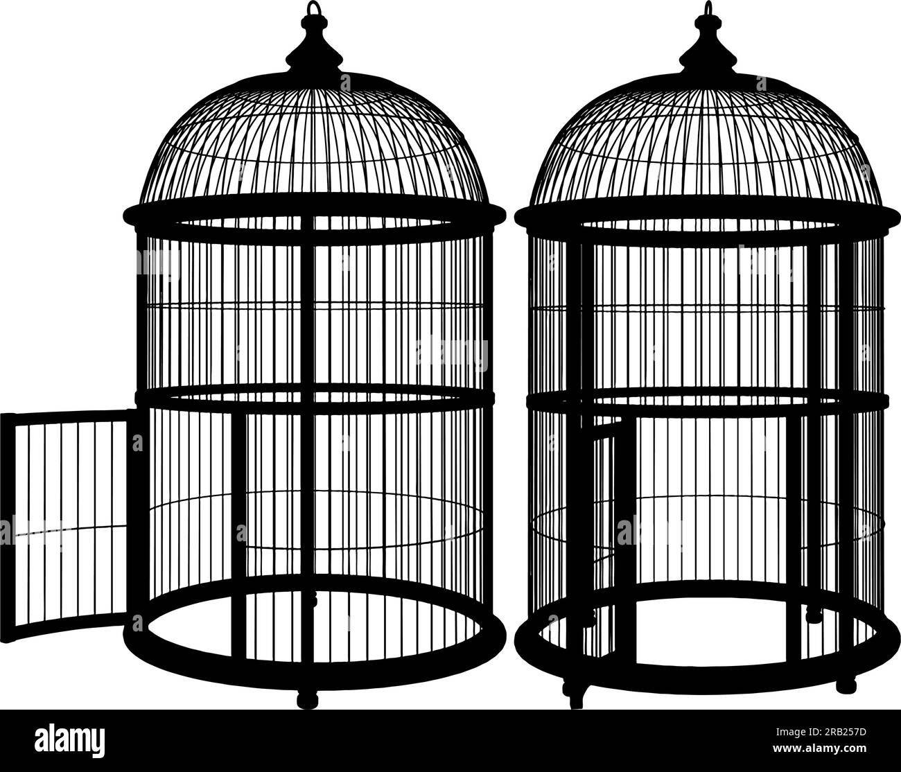 Vogelkäfigvektor. Abbildung Isoliert Auf Weißem Hintergrund. Eine Vektordarstellung des Vogelkäfigs. Stock Vektor