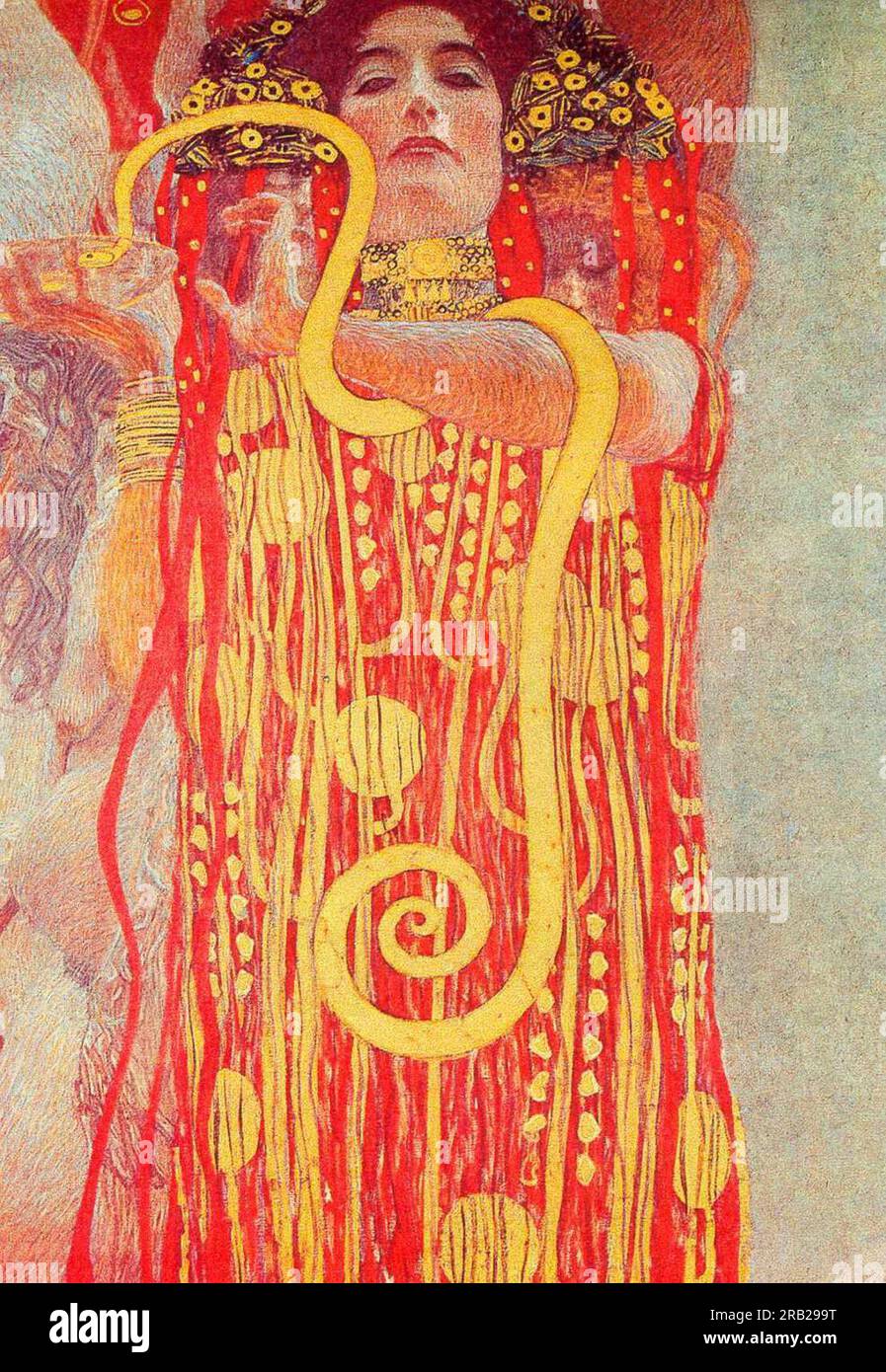 Deckengemälde der Universität Wien (Medizin), Detail zur Darstellung der Hygieia 1907 von Gustav Klimt Stockfoto