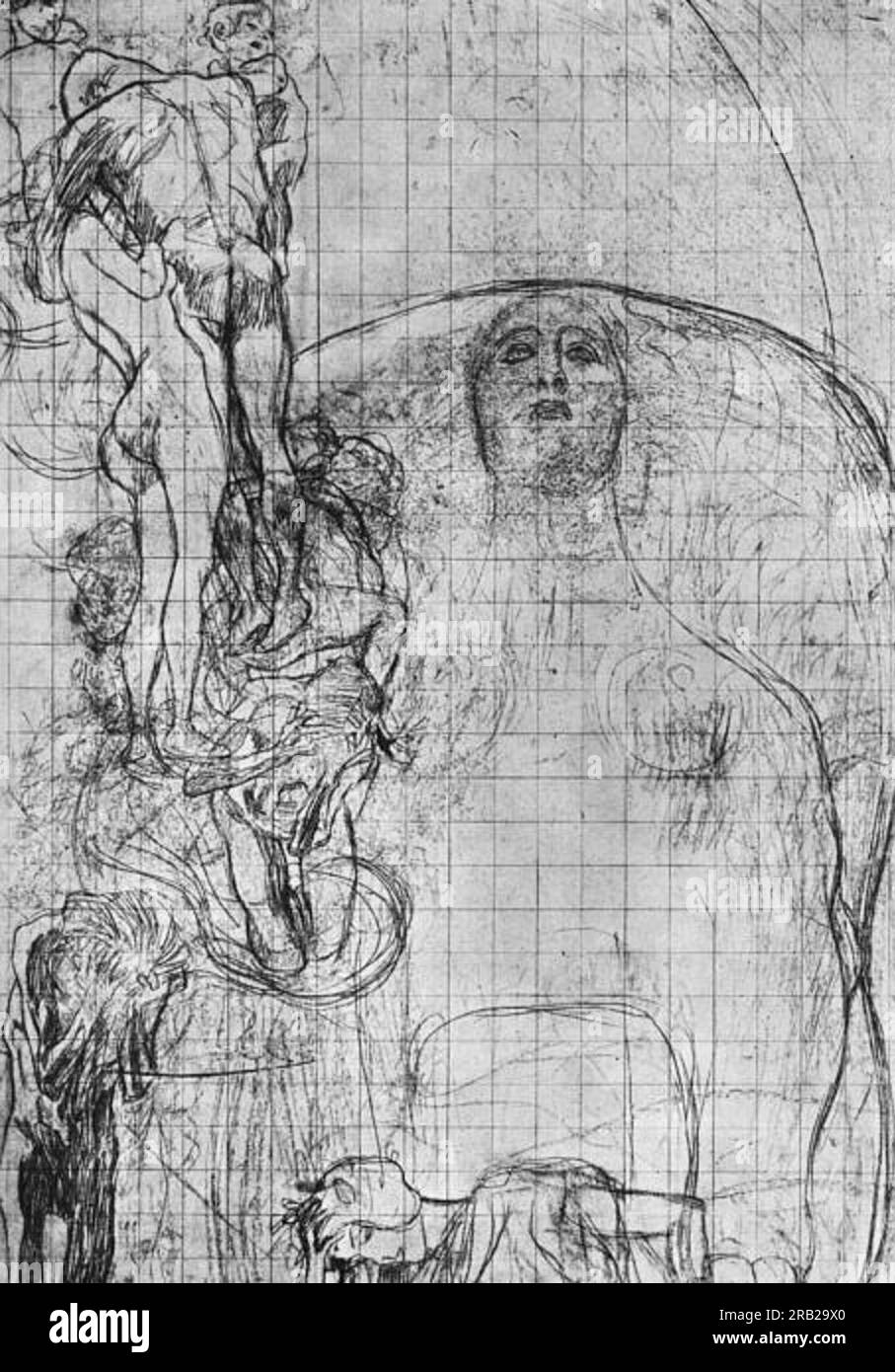 Studie für Philosophie 1899 von Gustav Klimt Stockfoto