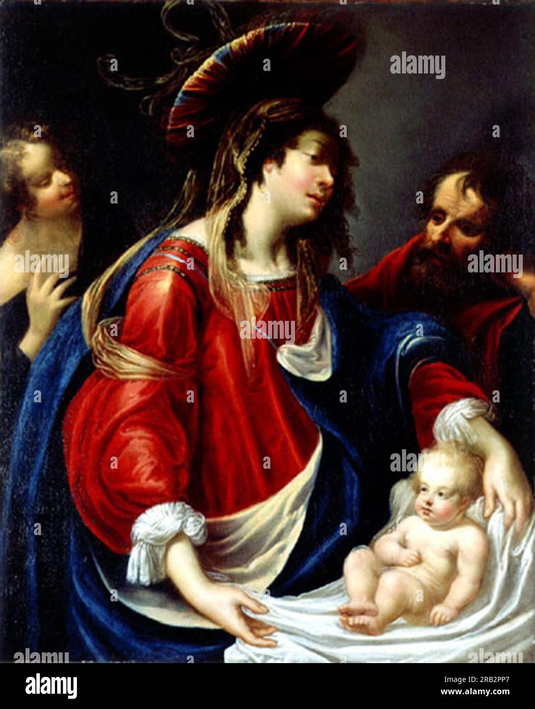 La Sainte Famille 1600 von Georges Lallemand Stockfoto