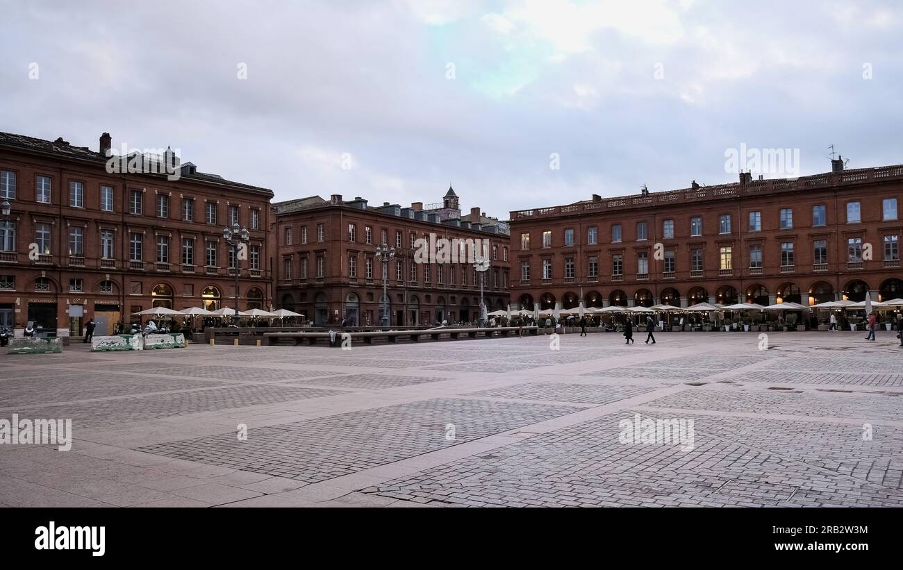 Architektonische Details des Capitole de Toulouse (Hauptstadt von Toulouse), Hauptplatz dieser französischen Stadt Stockfoto