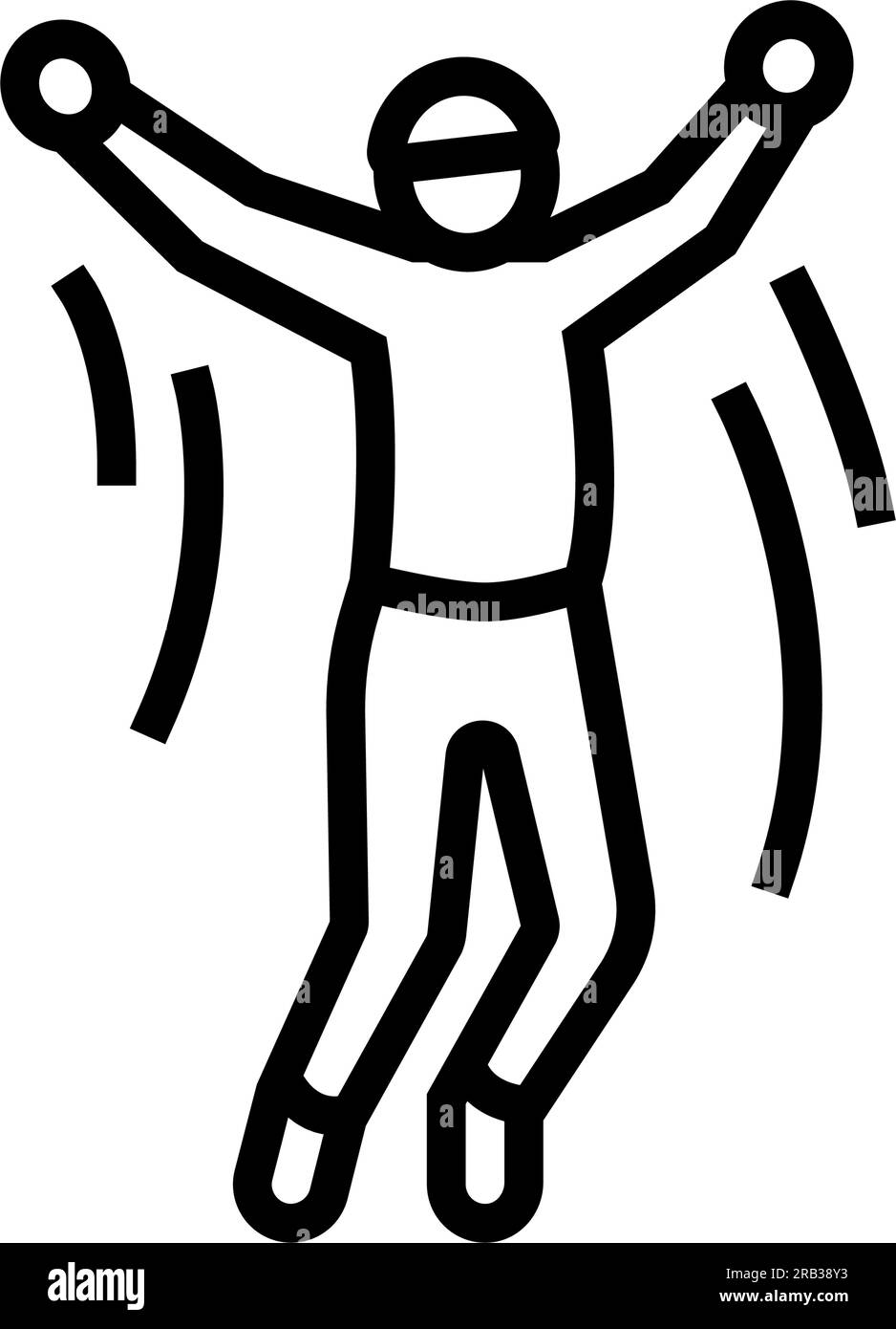 Vektordarstellung des Symbols für springende Jungen Stock Vektor