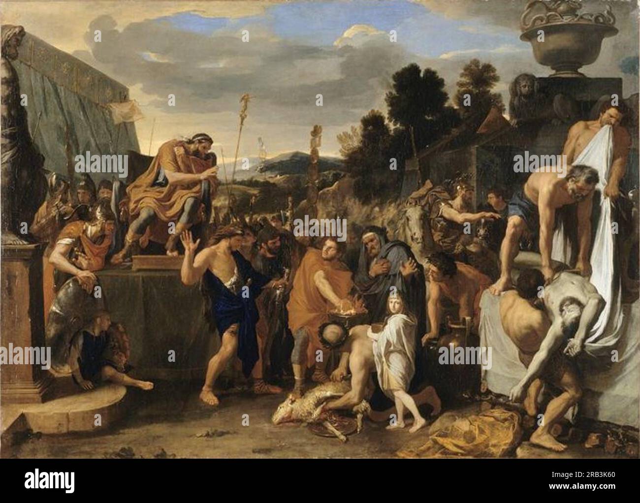 Mucius Scaevola Devant Porsenna, Huile Sur Toile 1645 von Charles Le Brun Stockfoto