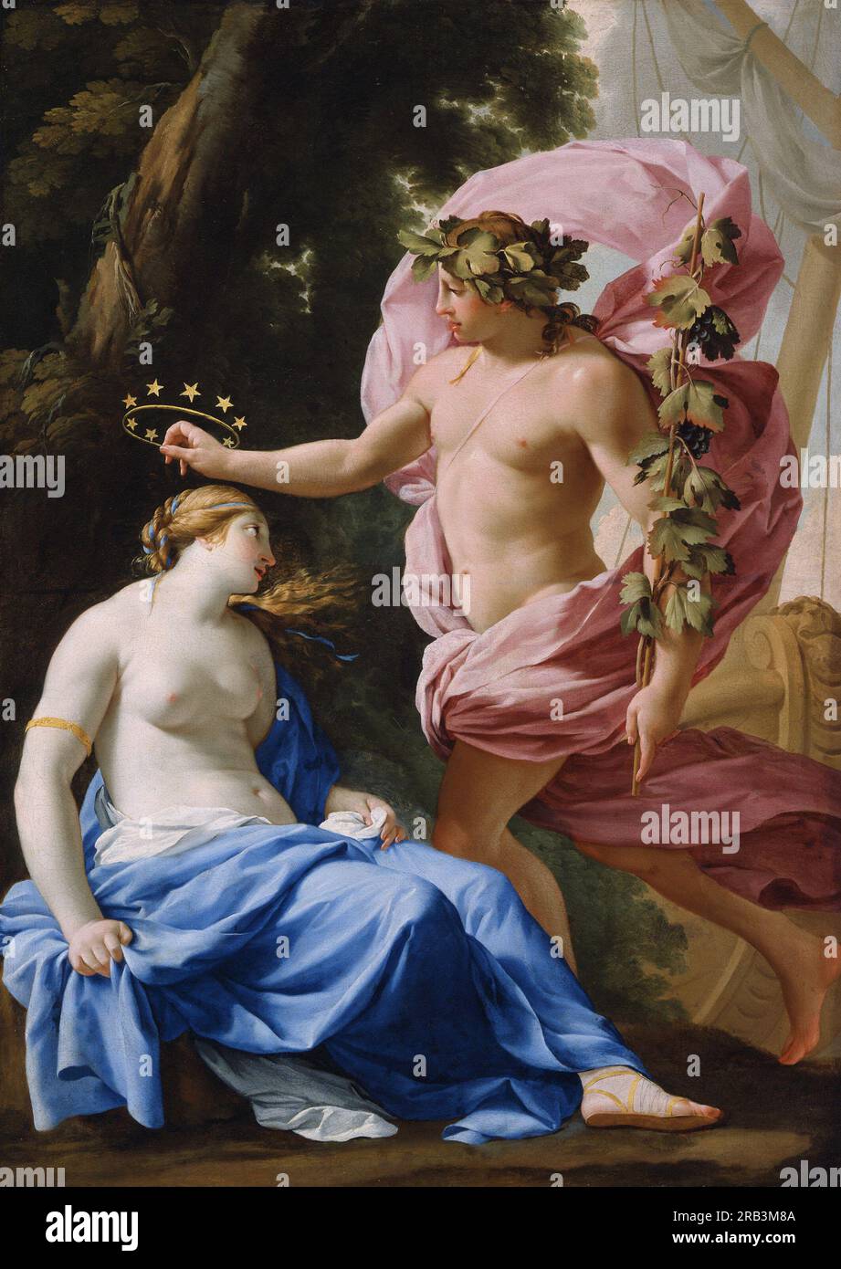 Bacchus und Ariadne 1640 von Eustache Le Sueur Stockfoto