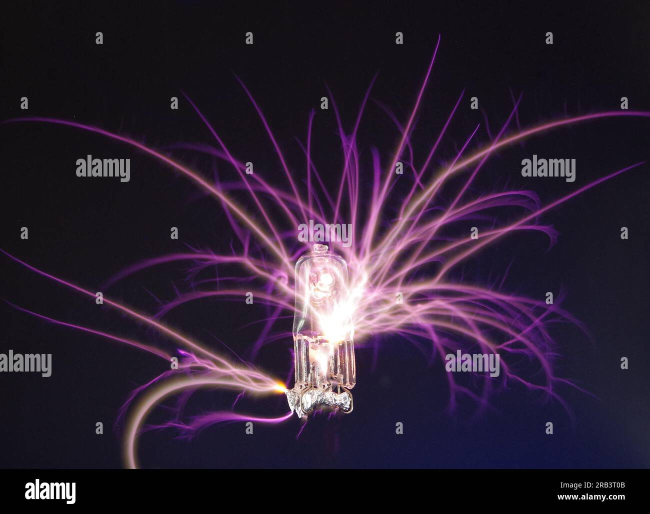 Tesla Spule. Stockfoto