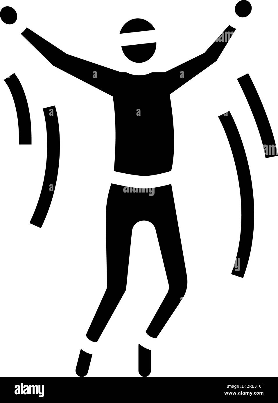 Vektordarstellung des Glyphensymbols eines Jungen Stock Vektor