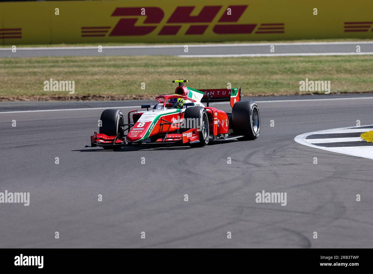 Silverstone, Vereinigtes Königreich 6. Juli 2023 Silverstone, Vereinigtes Königreich am 6. Juli 2023 über Berarman (GBR) des Teams Prema Racing nimmt am 2 6. Juli 2023 am FORMEL 1 ARAMCO BRITISH GRAND PRIX 2023 in Silverstone Circuit, Silverstone, Vereinigtes Königreich, Teil Stockfoto