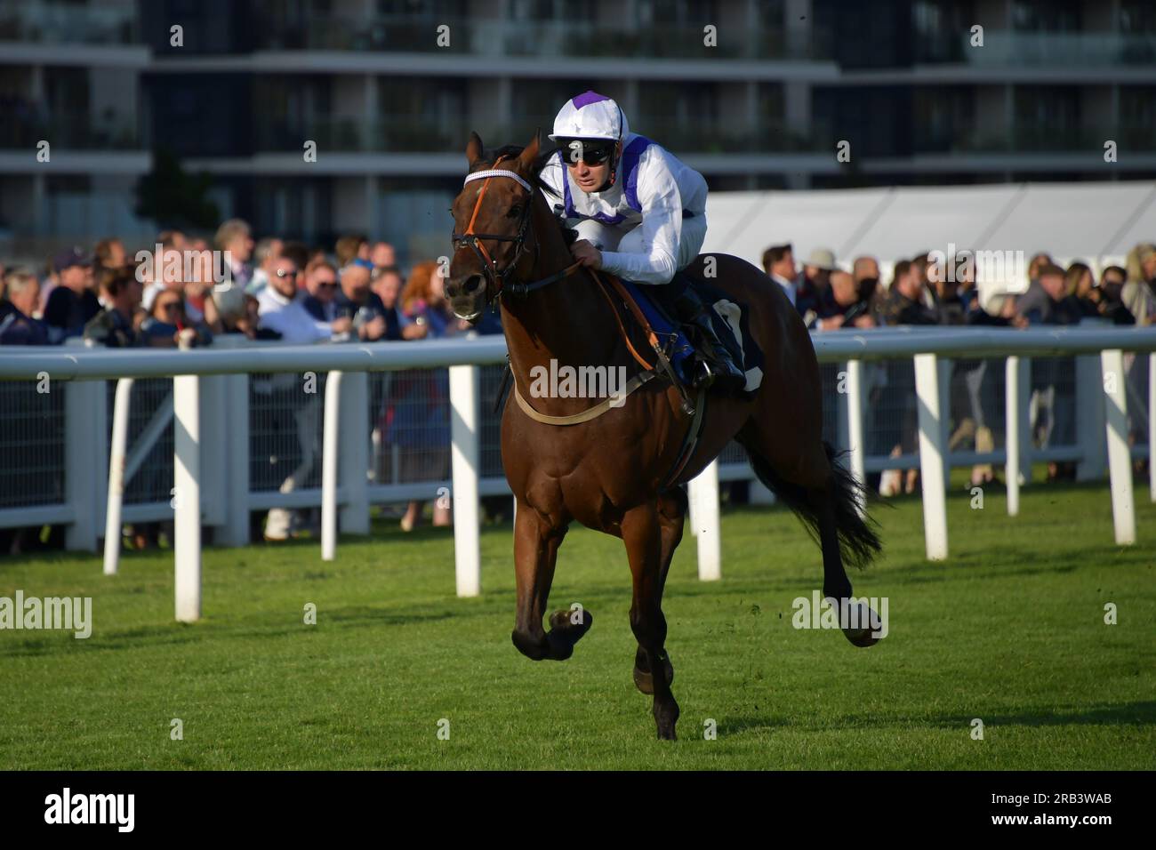 Newbury, Großbritannien. 6. Juli 2023 Twilight Thron Thron endet in den 19,15 auf der Rennbahn Newbury, Großbritannien. Kredit: Paul Blake/Alamy Live News. Stockfoto