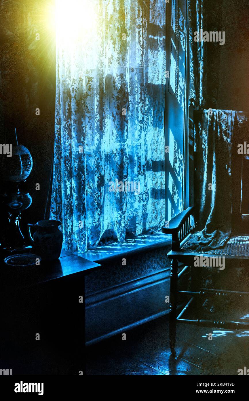 Weihnachtsvorhang Mit LED-Lichterkette - Weihnachtsmann Spitzenvorhang 102x213cm Weiß