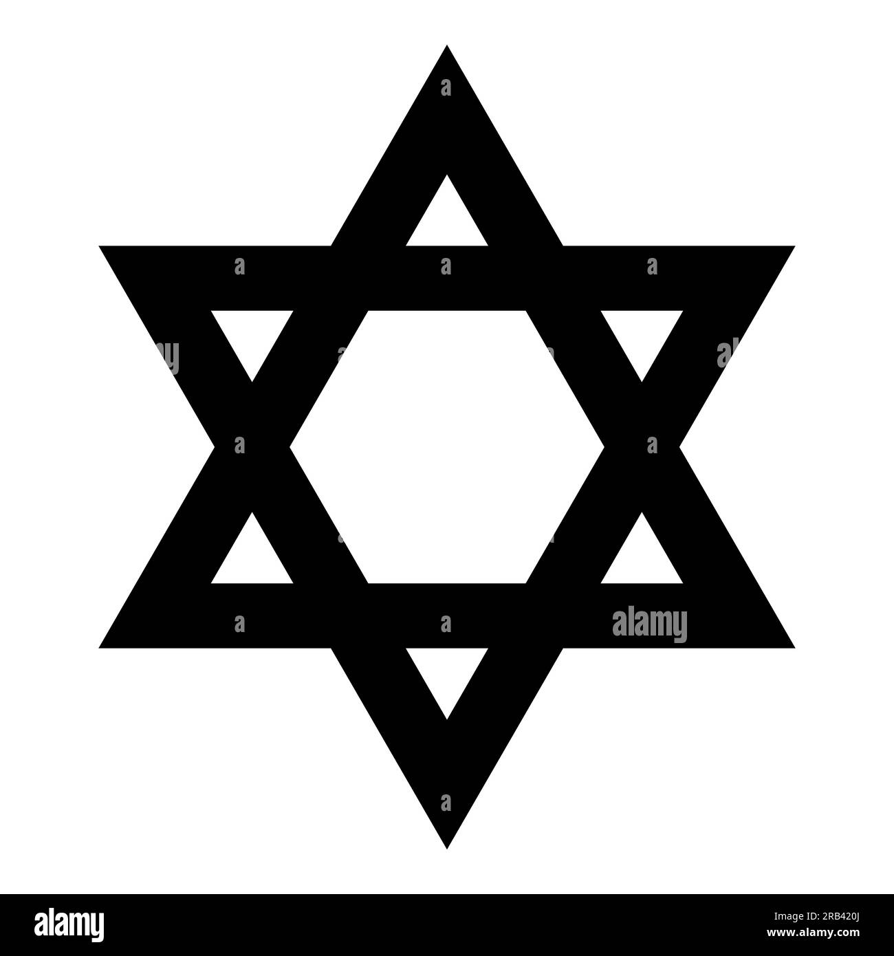 Symbol jüdischer Identität und Judentum. Der Stern Davids. Vektordarstellung Stock Vektor