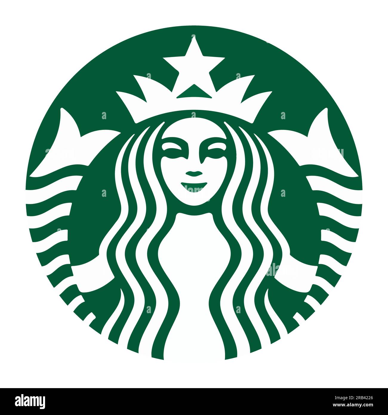 Starbucks Vector Logo. Das größte Kaffeehausunternehmen der Welt. Leitsymbol isoliert auf weißem Hintergrund Stock Vektor
