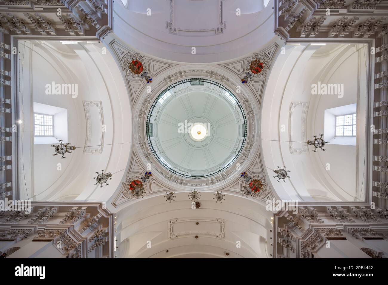 Jesuitenkirche Decke (Kirche San Ildefonso) - Toledo, Spanien Stockfoto