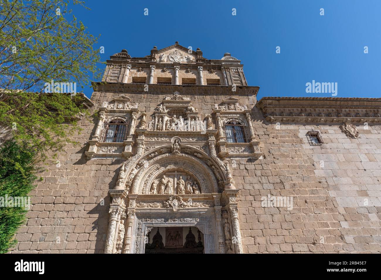 Plateresque Portal im Santa Cruz Museum - Toledo, Spanien Stockfoto