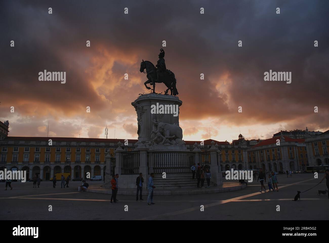 Lisboa Ao por do sol Stockfoto