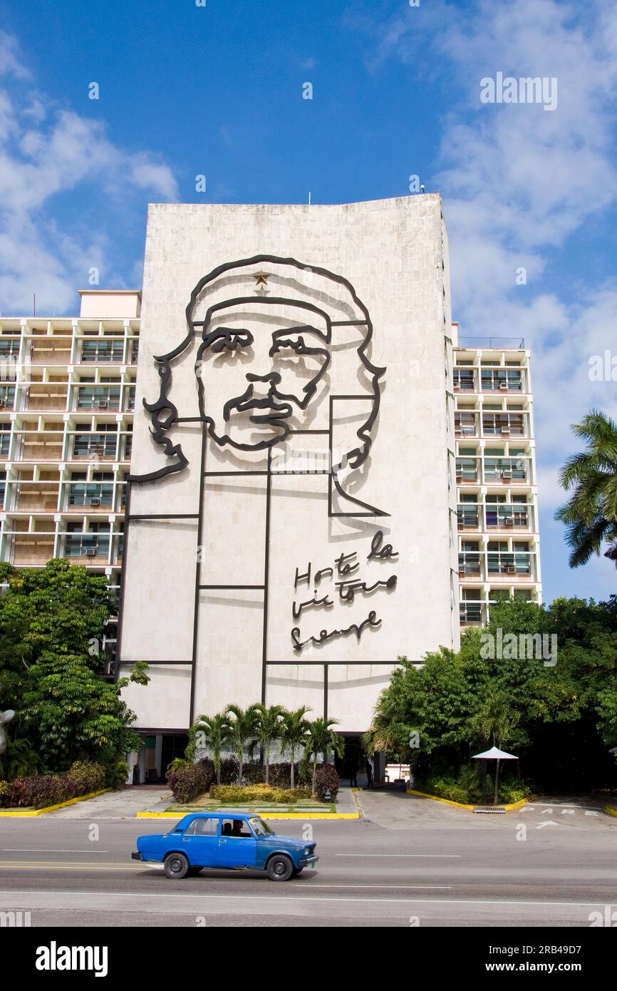 Kuba, Havanna, plaza de la rivolucion, ministerio del Interior Stockfoto