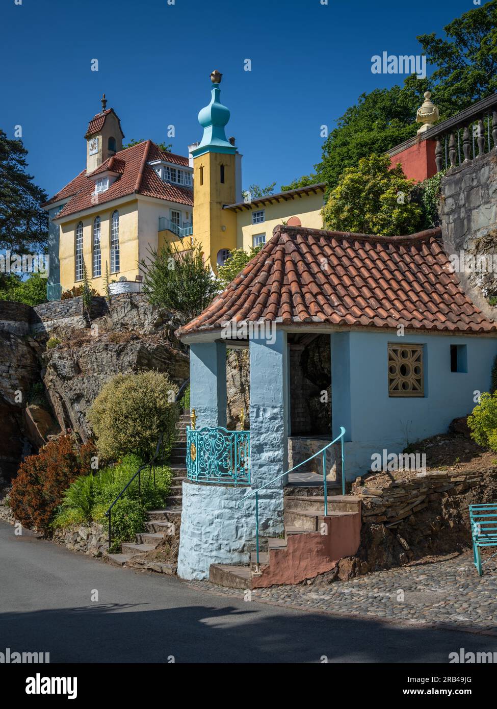 Villa Winch, Portmeirion, Nordwales, Großbritannien Stockfoto