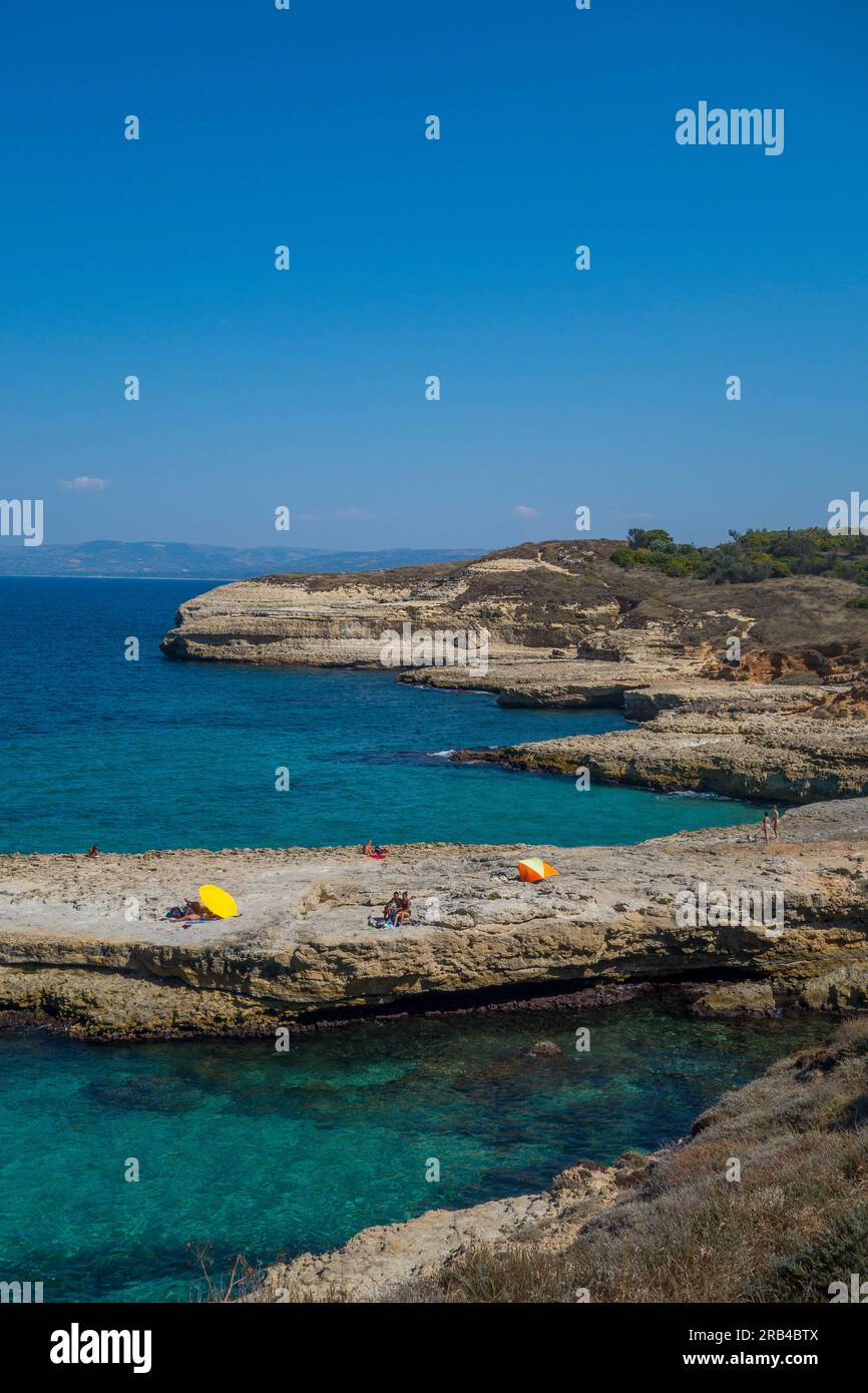 Porto Torres Küste, Sardinien, Italien Stockfoto