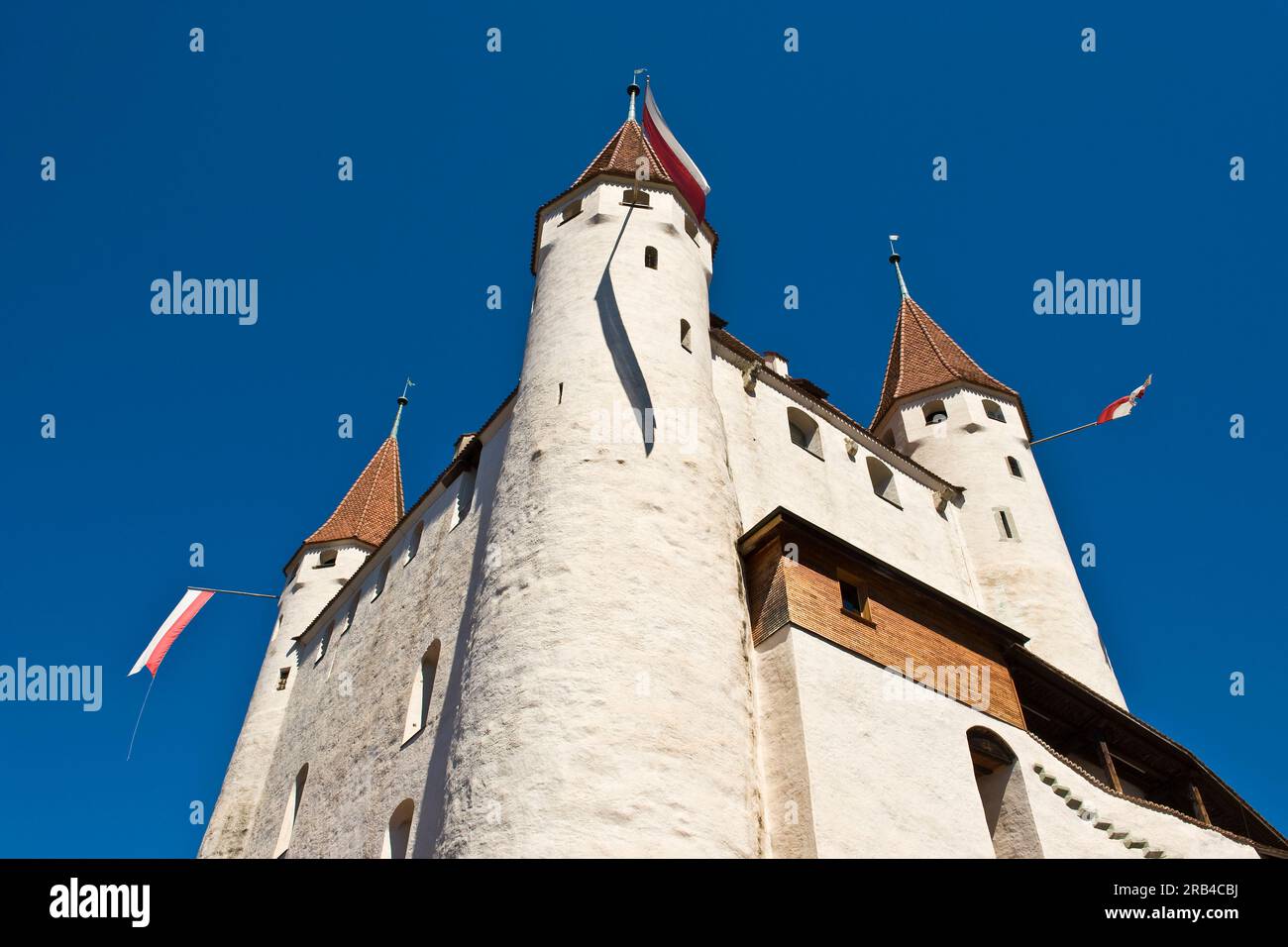 Schweiz, Kanton Bern, Thun, alte Burg Stockfoto