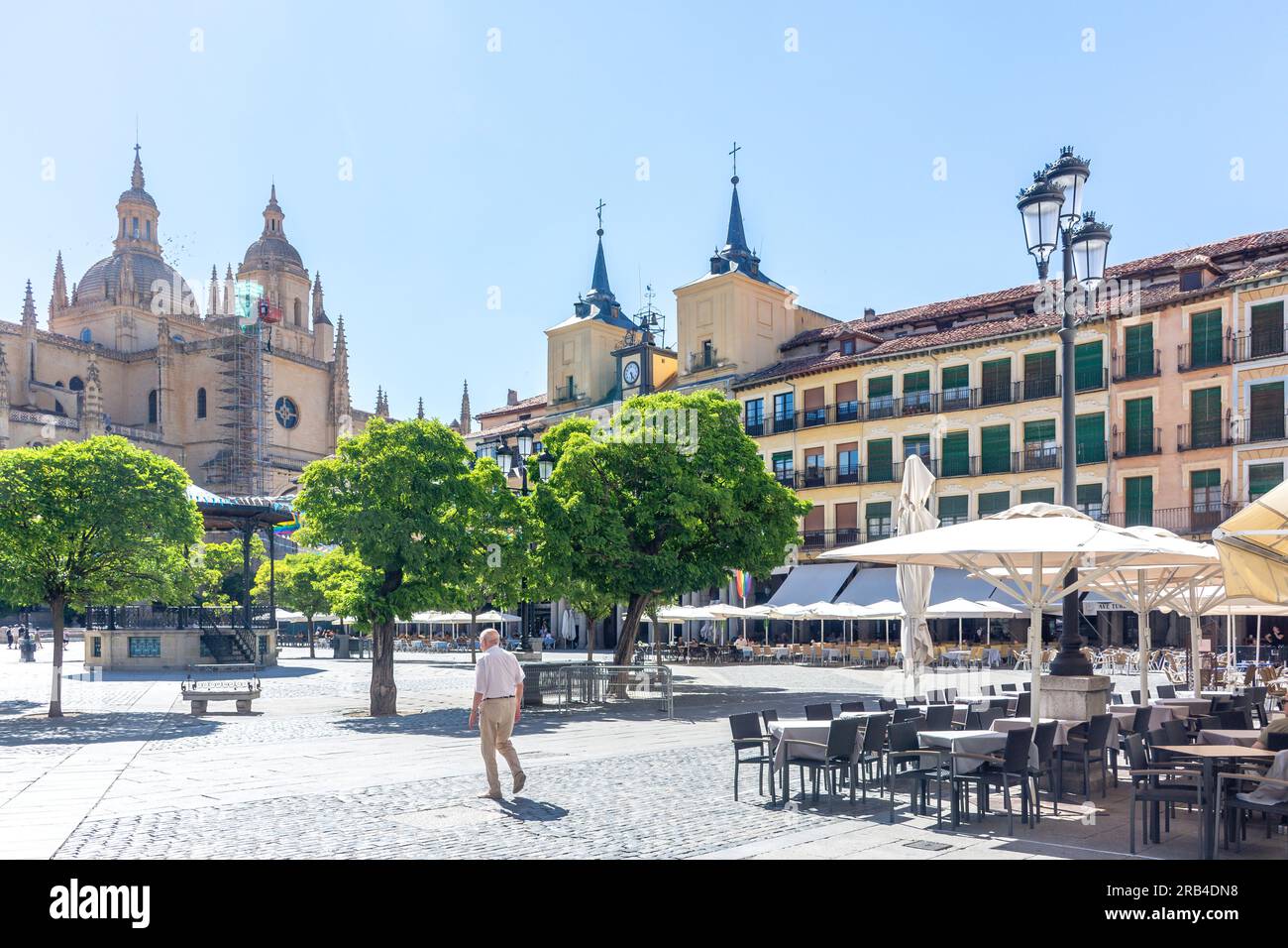 Plaza Mayor, Segovia, Kastilien und León, Königreich Spanien Stockfoto