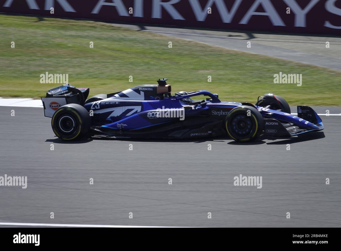 Towcester, Northants, Großbritannien. 7. Juli 2023. Nick deFries, Williams, in Silverstone während der FridaysÕ-Übung für den Aramco British Grand Prix Credit F1: Motofoto/Alamy Live News Stockfoto