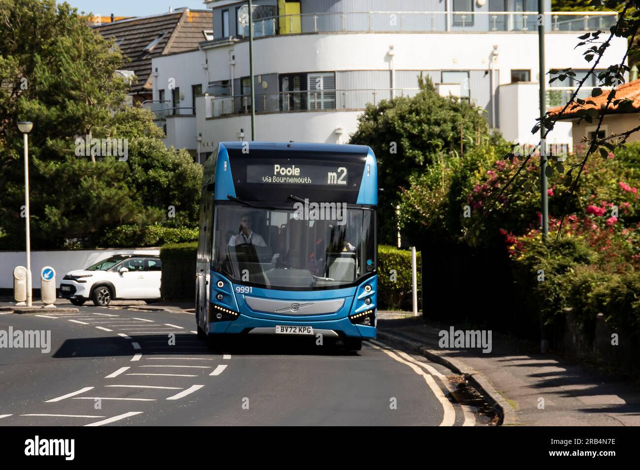 Morebus Busunternehmen Bournemouth, Southborne und Hengistbury Head Stockfoto