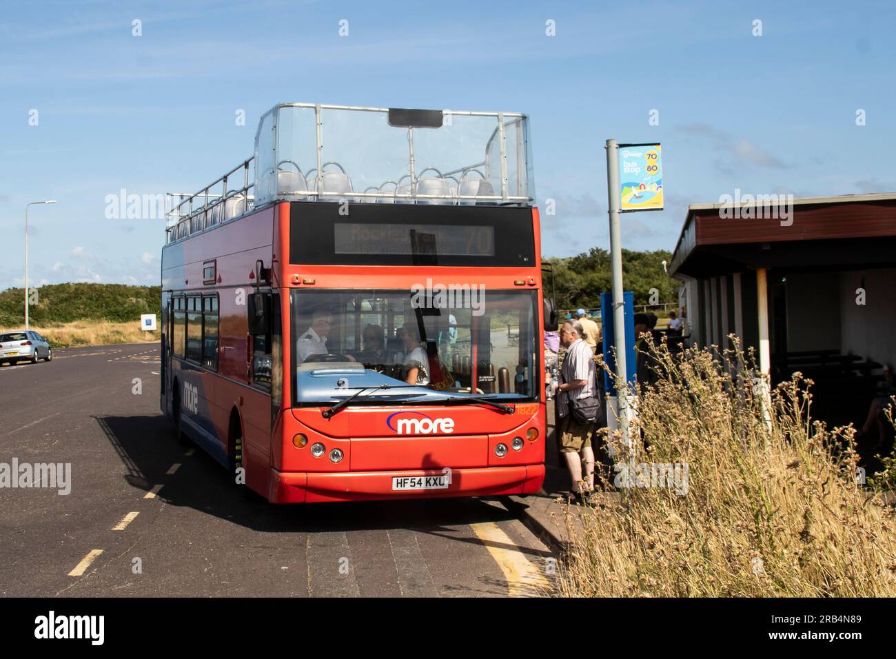 Morebus-Busunternehmen Bournemouth, Fotos gemacht in Southborne und Hengistbury Head Stockfoto