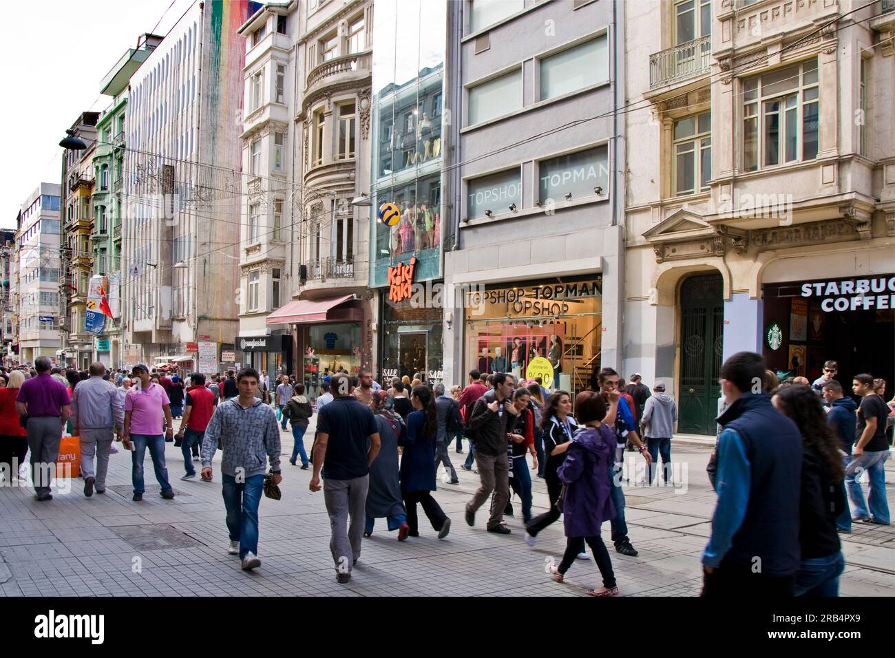 Istiklal caddesi. Istanbul. Truthahn Stockfoto