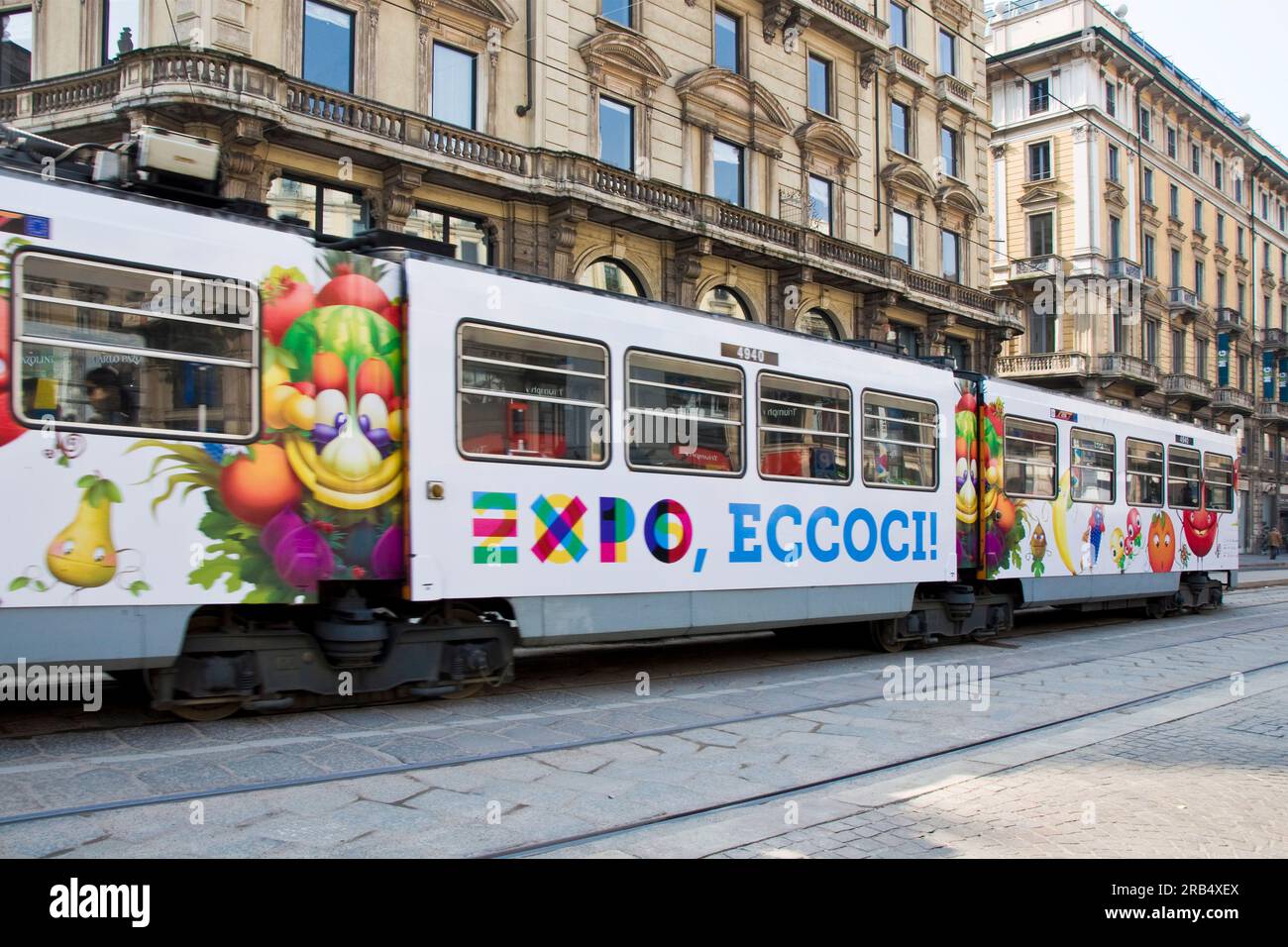 Straßenbahn. Mailand Stockfoto