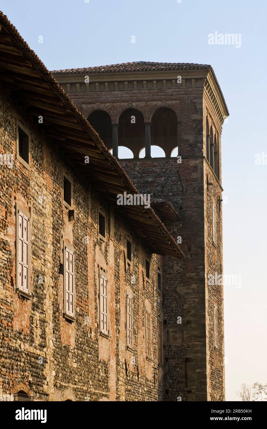 Cavernago Castle. Lombardei. Italien Stockfoto