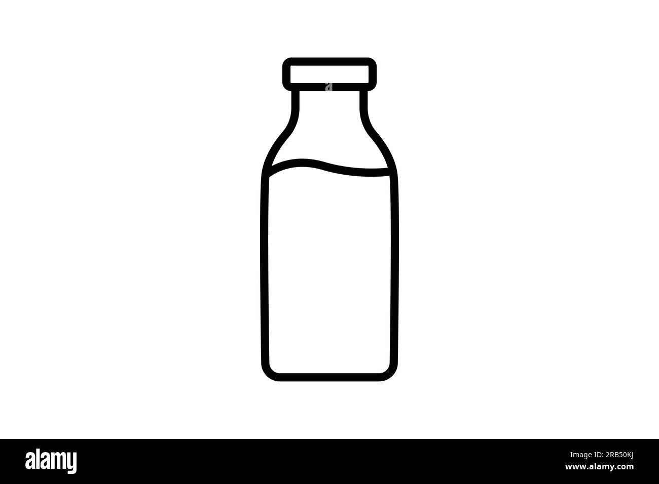 Symbol für Milchprodukte. Symbol für Element der Bäckerei, des Getränks. Liniendesign. Einfache Vektorkonstruktion editierbar Stock Vektor