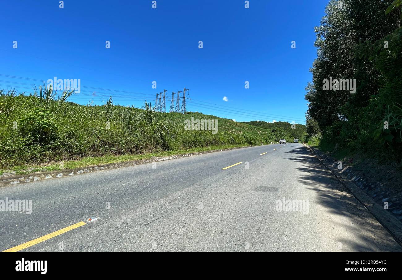 500kva, Electric Line, Ho Chi Minh Highway, Mitte Vietnam Stockfoto
