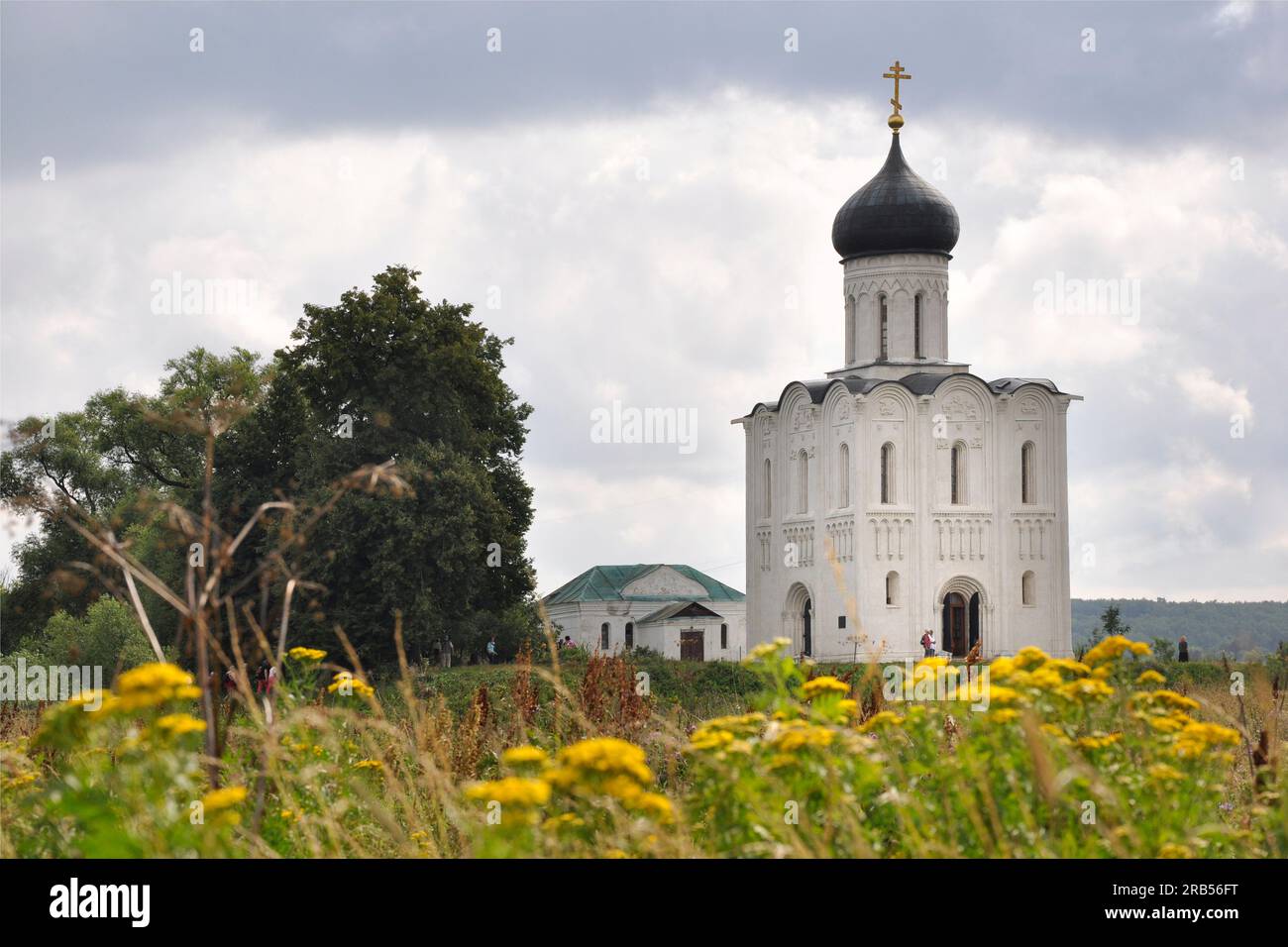 Kirche der Fürsprache der Heiligen Jungfrau am Nerl. Bogolyubovo. Russland Stockfoto