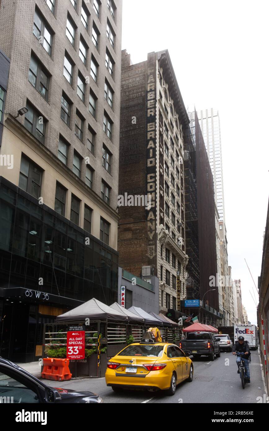 Alte Schilder: Farber Braid Company Stockfoto