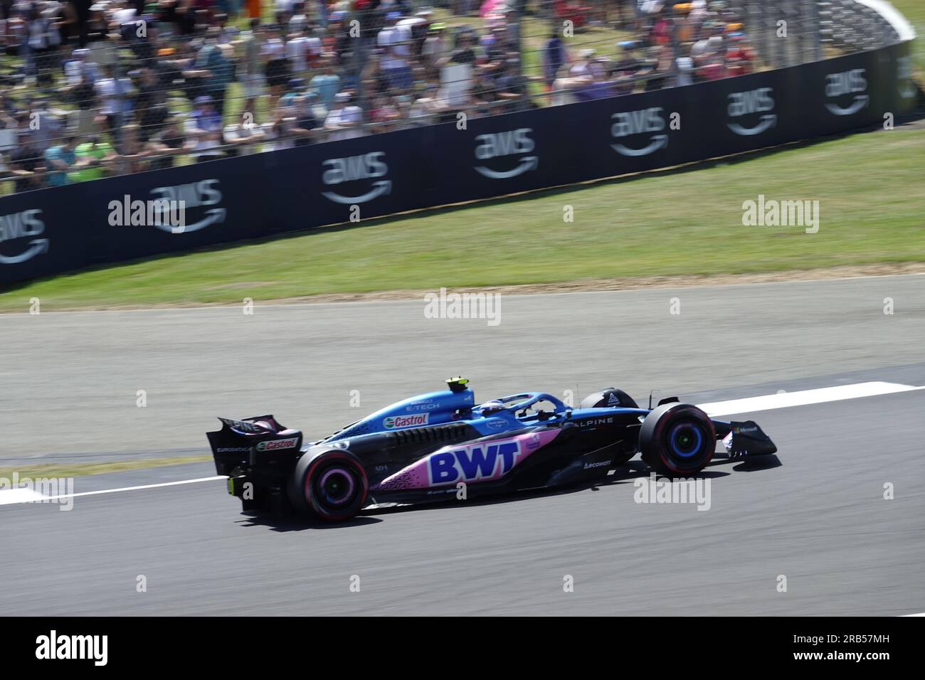 Towcester, Northants, Großbritannien. 7. Juli 2023. Pierre Galsy, Alpine, in Silverstone während der FridaysÕ-Übung für den Aramco British Grand Prix Credit F1: Motofoto/Alamy Live News Stockfoto